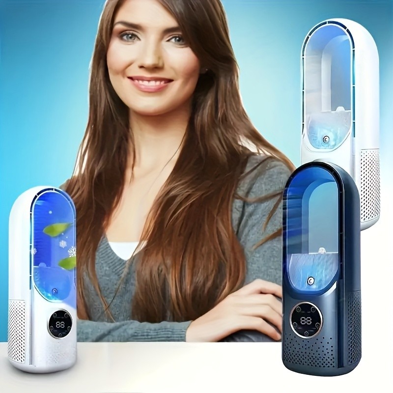 AIMPIRE Portable Bladeless Air Conditioner Fan with Night Light