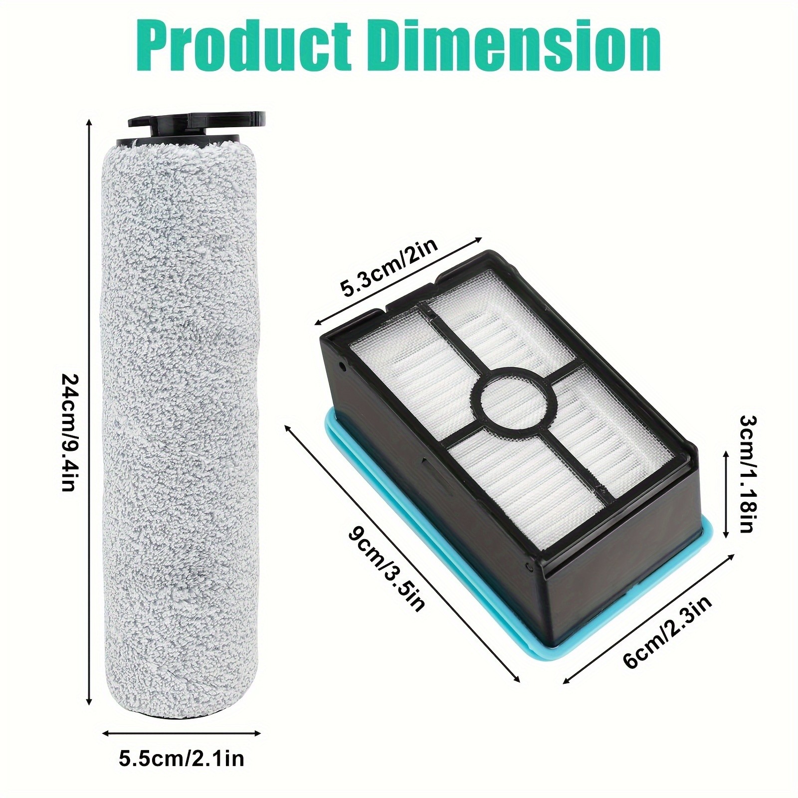 Home Times Roller Brush Filter for Bissell Crosswave HF2/3845N/3831 Floor Scrubber