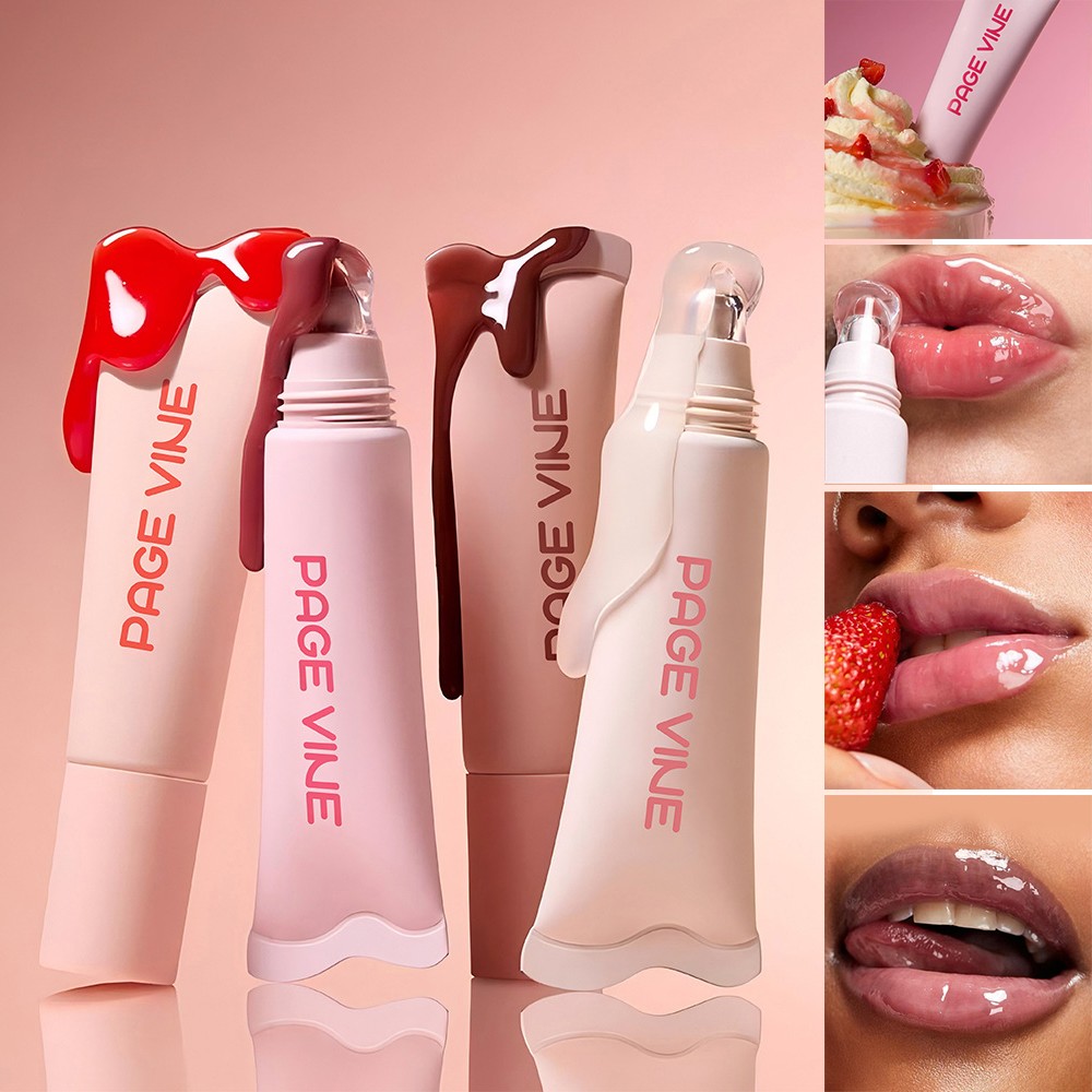 PAGE VINE Lip Gloss - Moisturizing and Shiny Formula