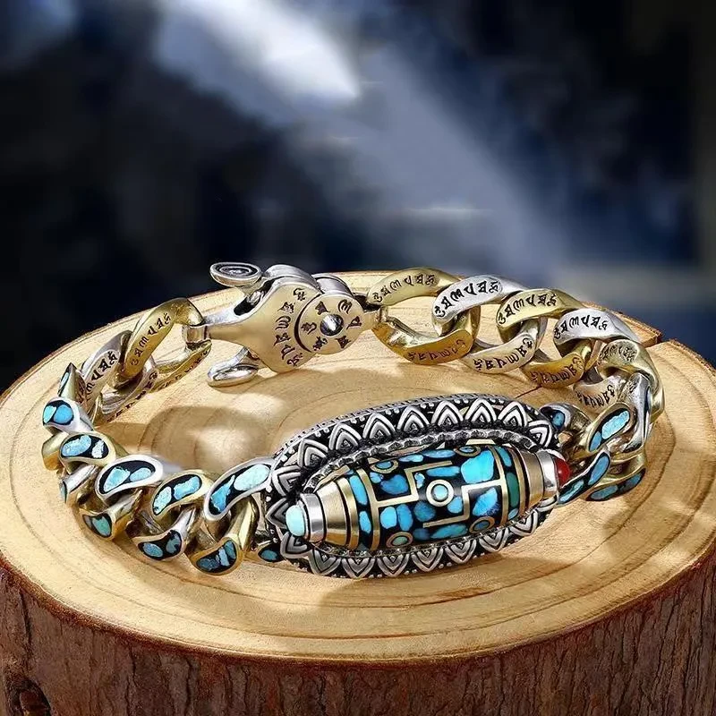 Nine Eyes Dzi Bead Brave Bracelet