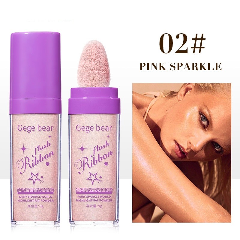 Gegge Bear Flash Ribbon Highlighter Powder – Sparkle and Shine with Every Stroke