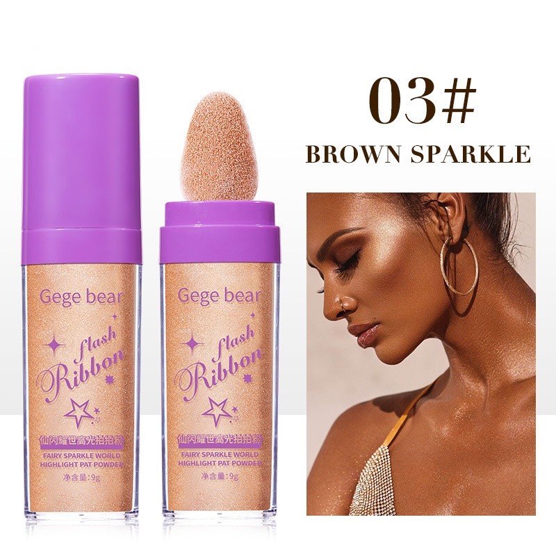 Gegge Bear Flash Ribbon Highlighter Powder – Sparkle and Shine with Every Stroke