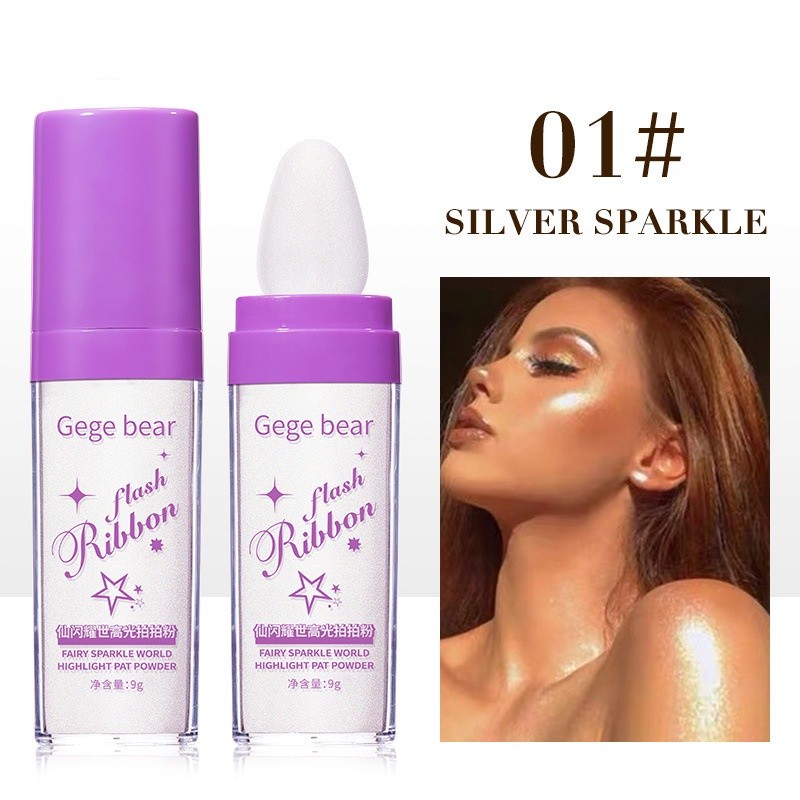 Gegge Bear Flash Ribbon Highlighter Powder – Sparkle and Shine with Every Stroke