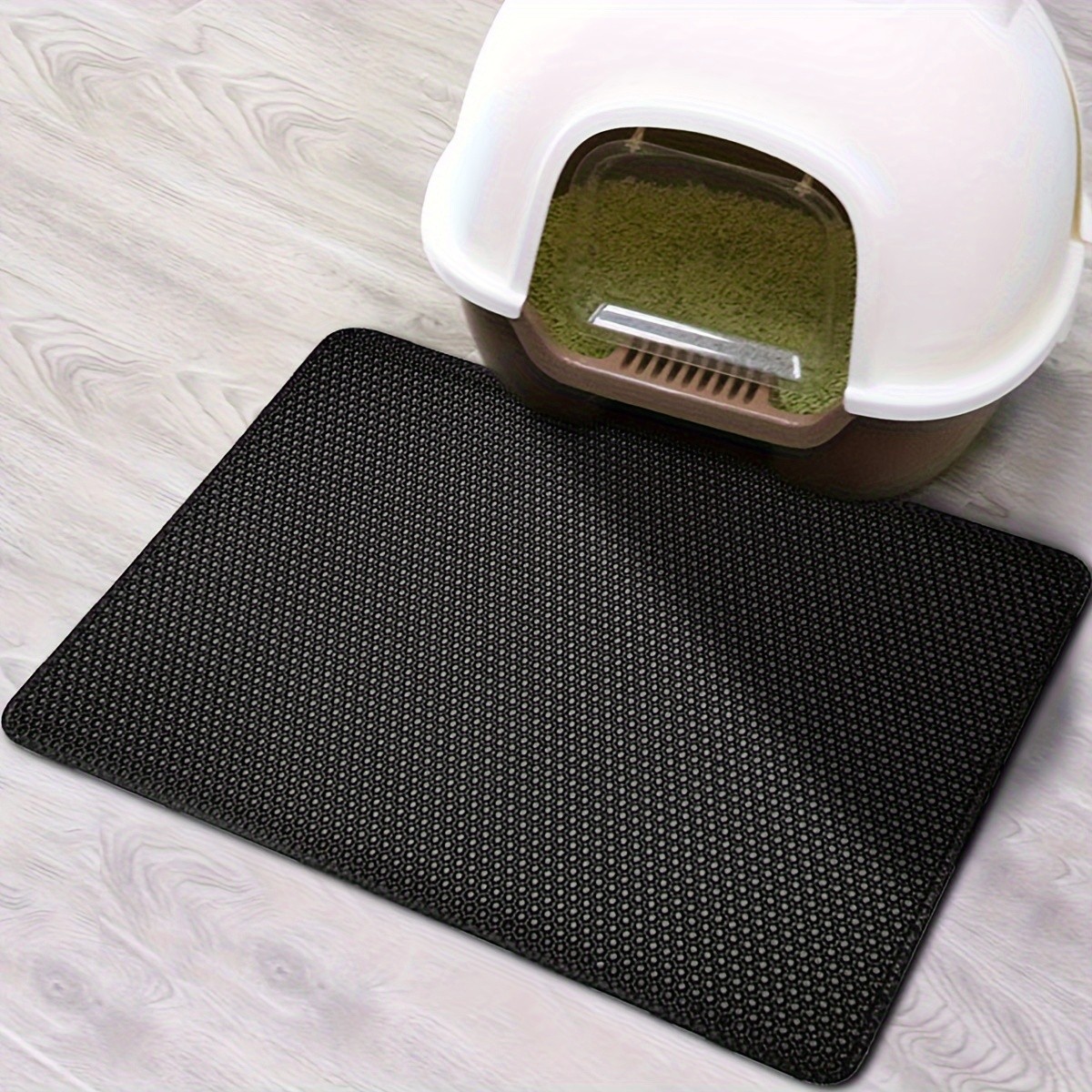 SUPET Double-Layered Black Cat Litter Mat