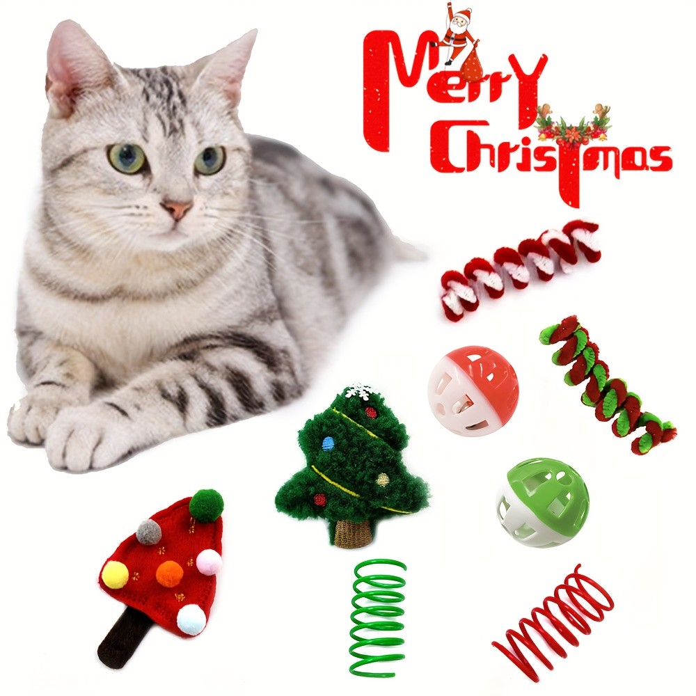 HOOLYUK Christmas Cat Toy Set