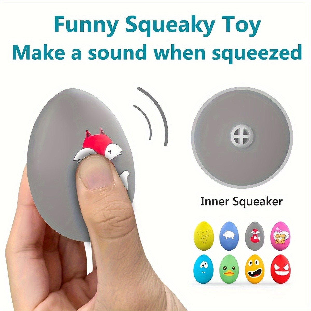 SCHITEC 8pcs/10pcs Squeaky Latex Bouncy Eggs