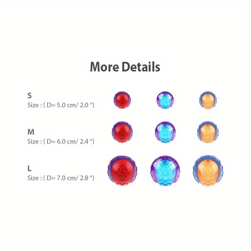 GiGwi 2pcs Indestructible Squeaky Dog Ball