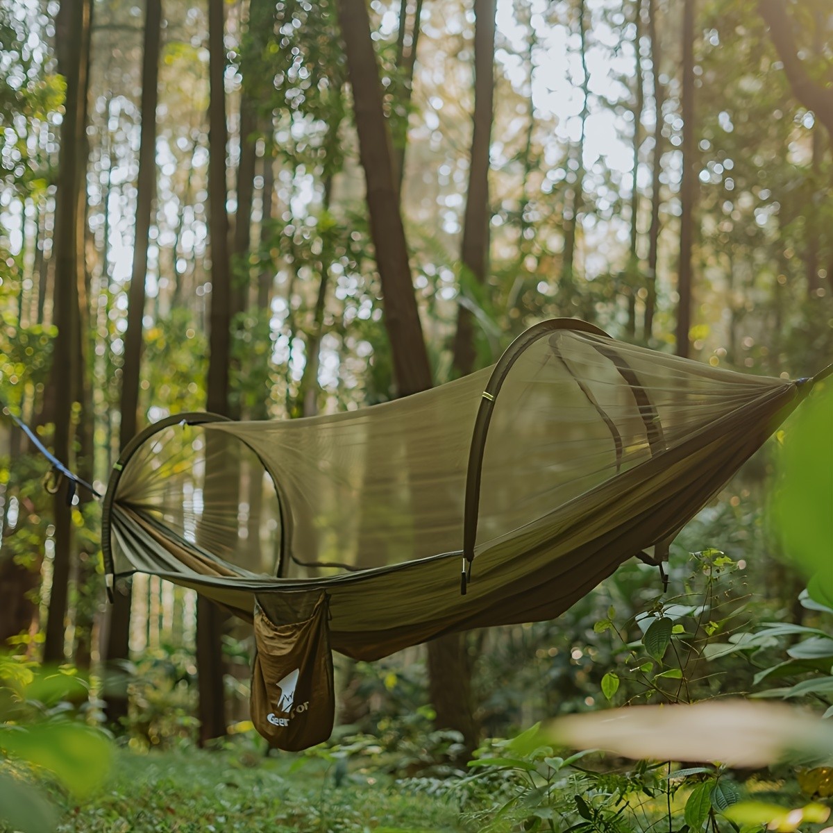 GEERTOP 3in1 Outdoor Hammock with Mosquito Net Sun Shelter
