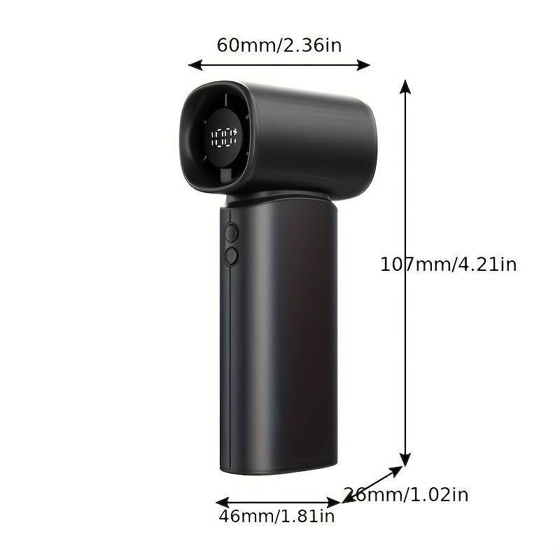 FACEGLE Mini Handheld Fan with Digital Display & USB