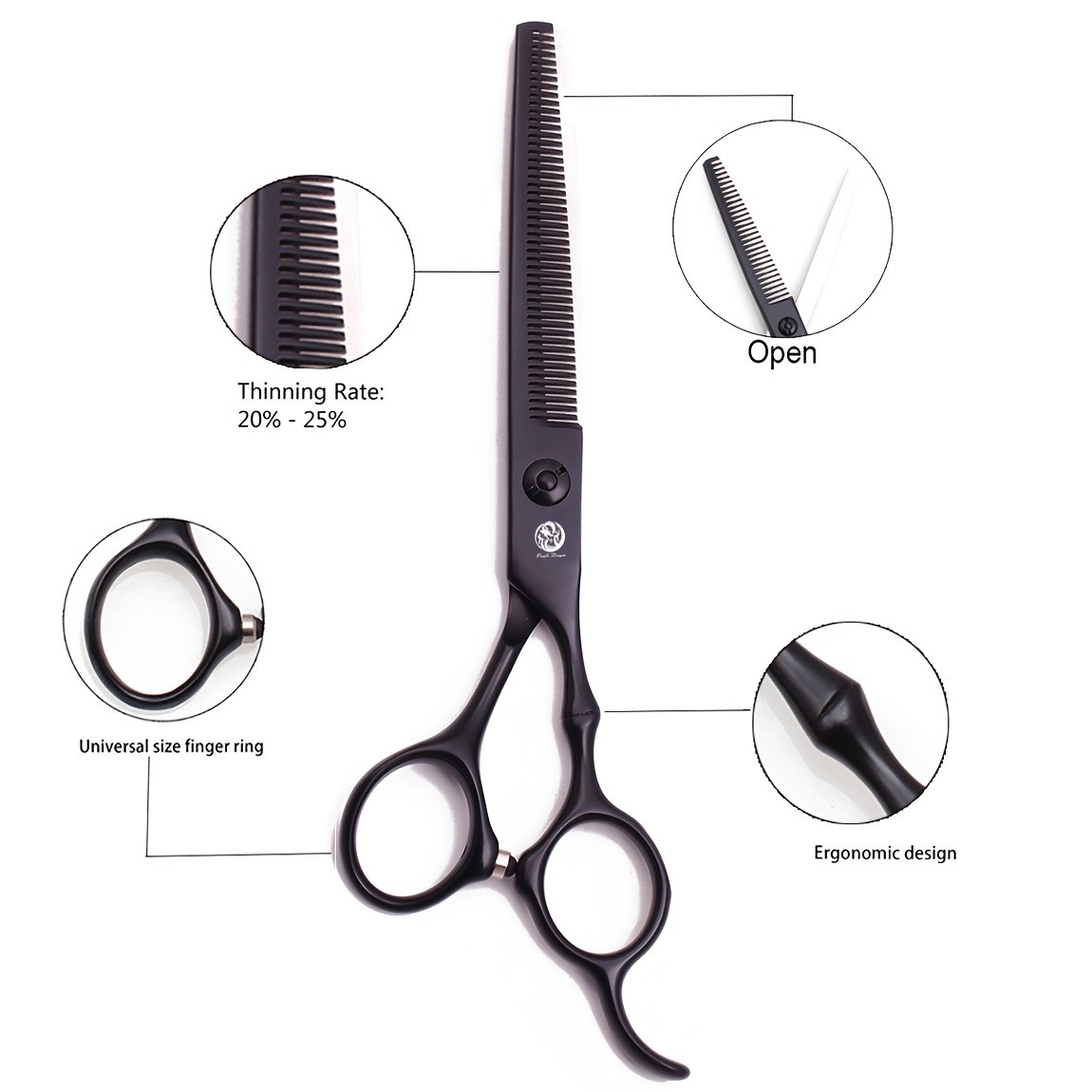 Purple Dragon Japanese Stainless Steel Hairdressing Scissors