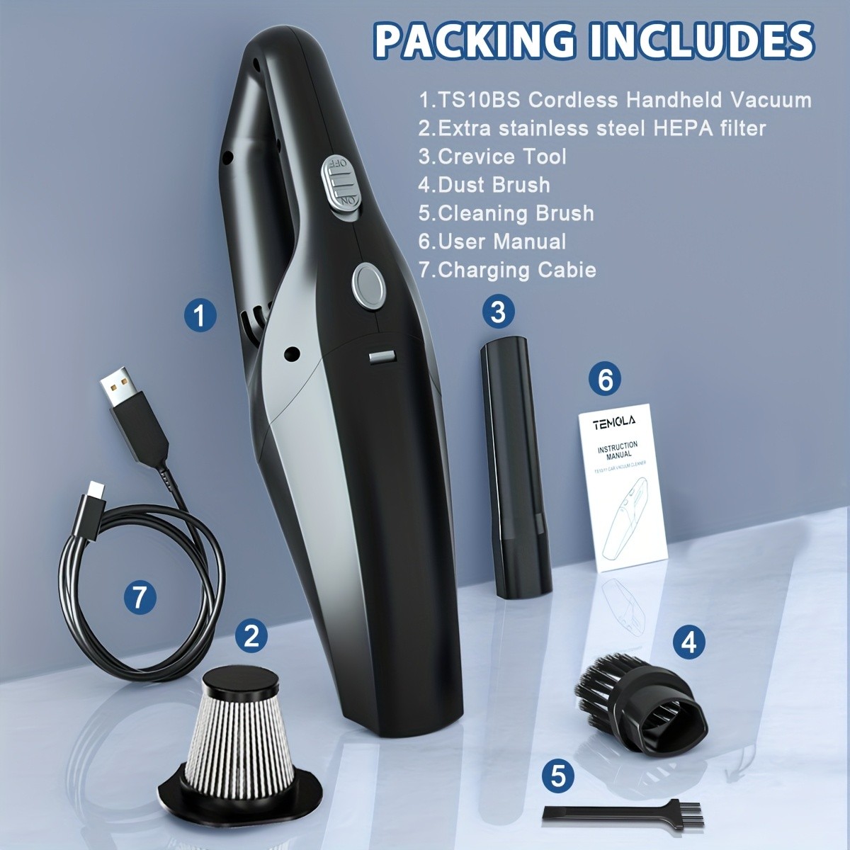 SERVOMASTER Portable Wireless Home Vacuum