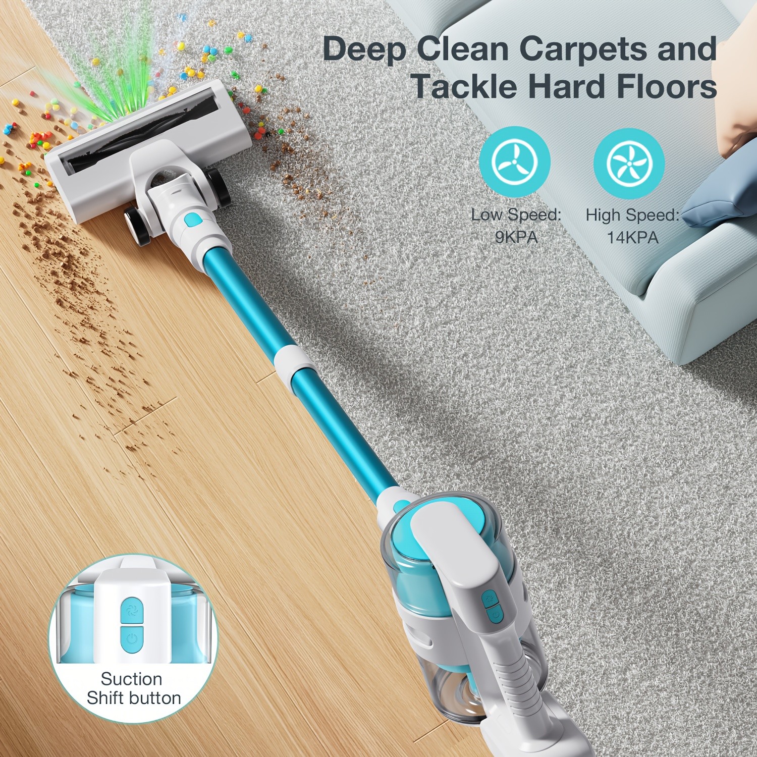 MOOSOO Cordless Vacuum Cleaner S6