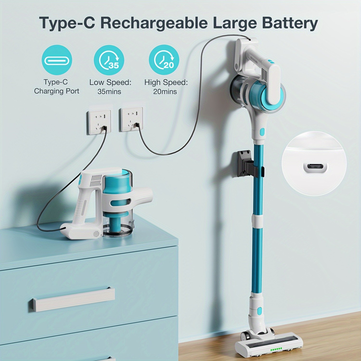 MOOSOO Cordless Vacuum Cleaner S6