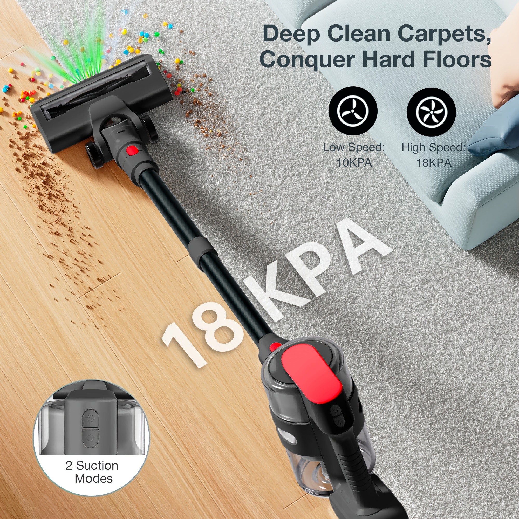 MOOSOO Cordless Vacuum Cleaner S6