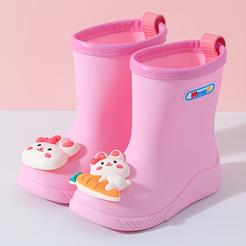 VICVAIT Youngsters' Lightweight Slip-On Rain Boots