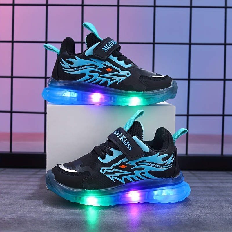MGO Kids 2025 Autumn and Winter Flashing Basketball Shoes