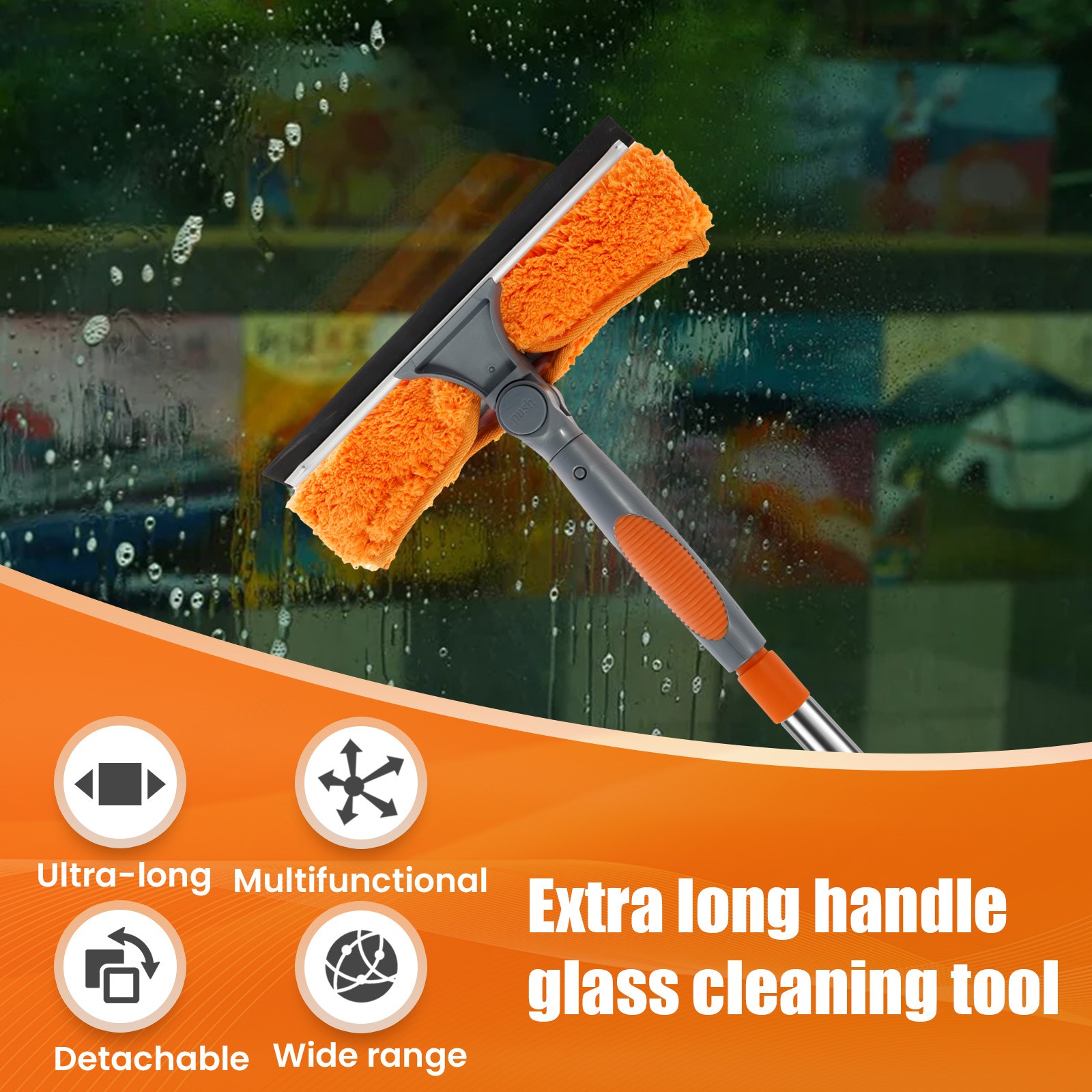Jetcloud Window Squeegee Cleaner Kit with 4.2m Extension Pole