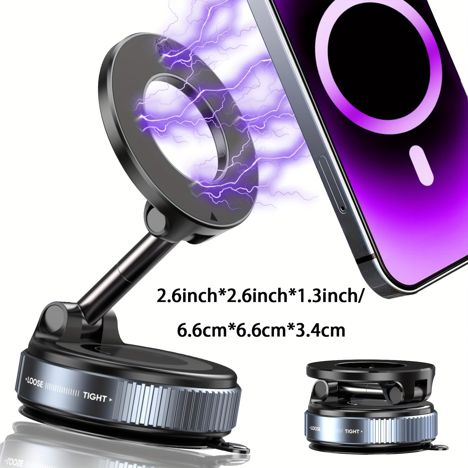 LONGKING Upgraded 360° Magnetic Phone Holder