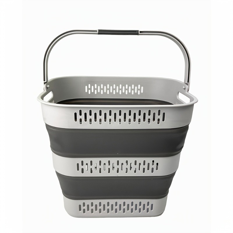 SAMMART 40L Collapsible Plastic Laundry Basket with Handles