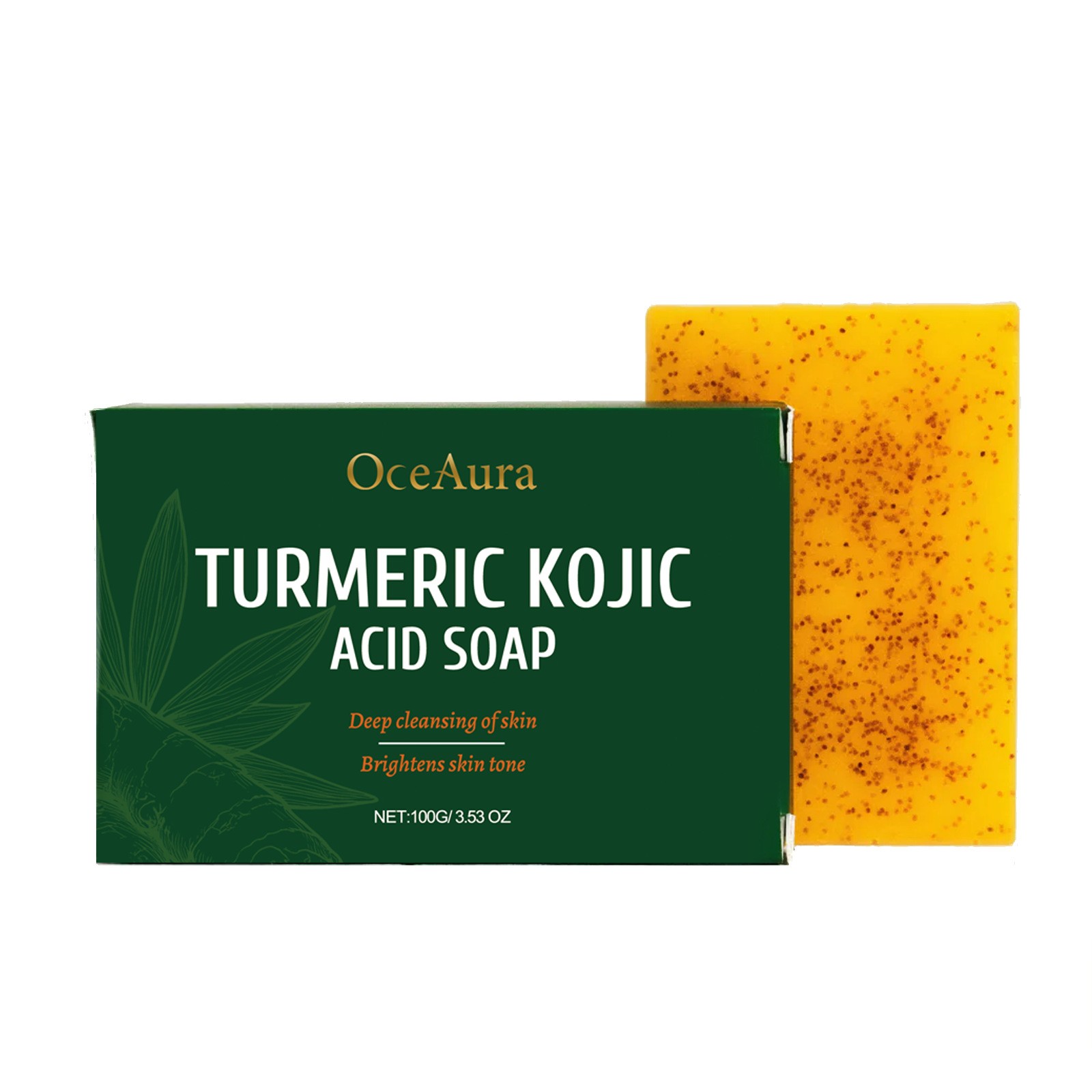OceAura Turmeric Kojic Acid Soap: Deep Cleansing & Skin Brightening