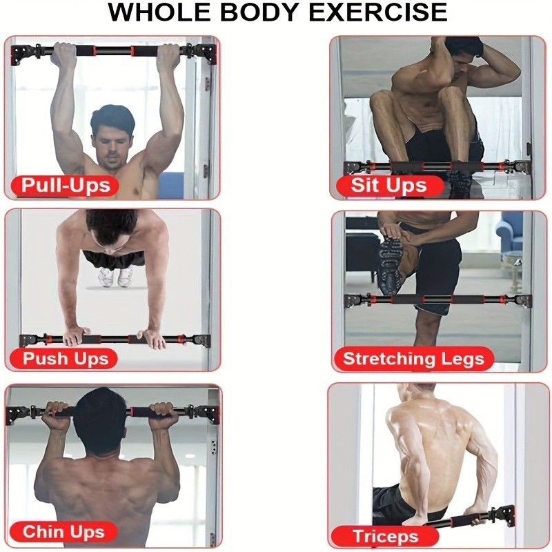 200kg Adjustable Stainless Steel Door Mount Pull Up Bar – Your Ultimate Strength Training Solution