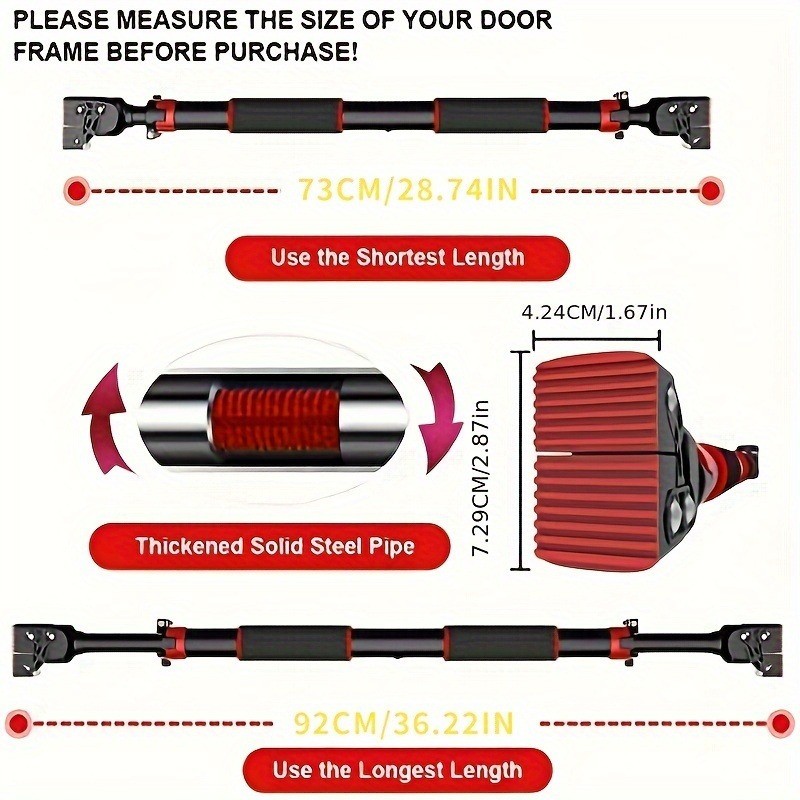 200kg Adjustable Stainless Steel Door Mount Pull Up Bar – Your Ultimate Strength Training Solution