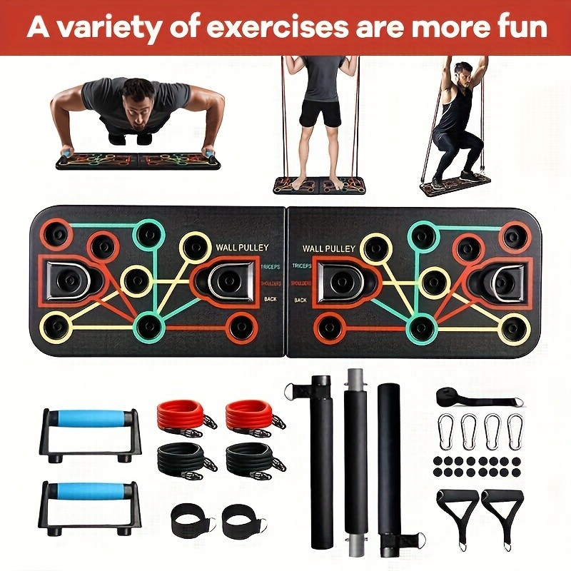 New Push-Up Board Fitness Set – Ultimate Home Workout Solution for Chest, Abs, and Back Muscles