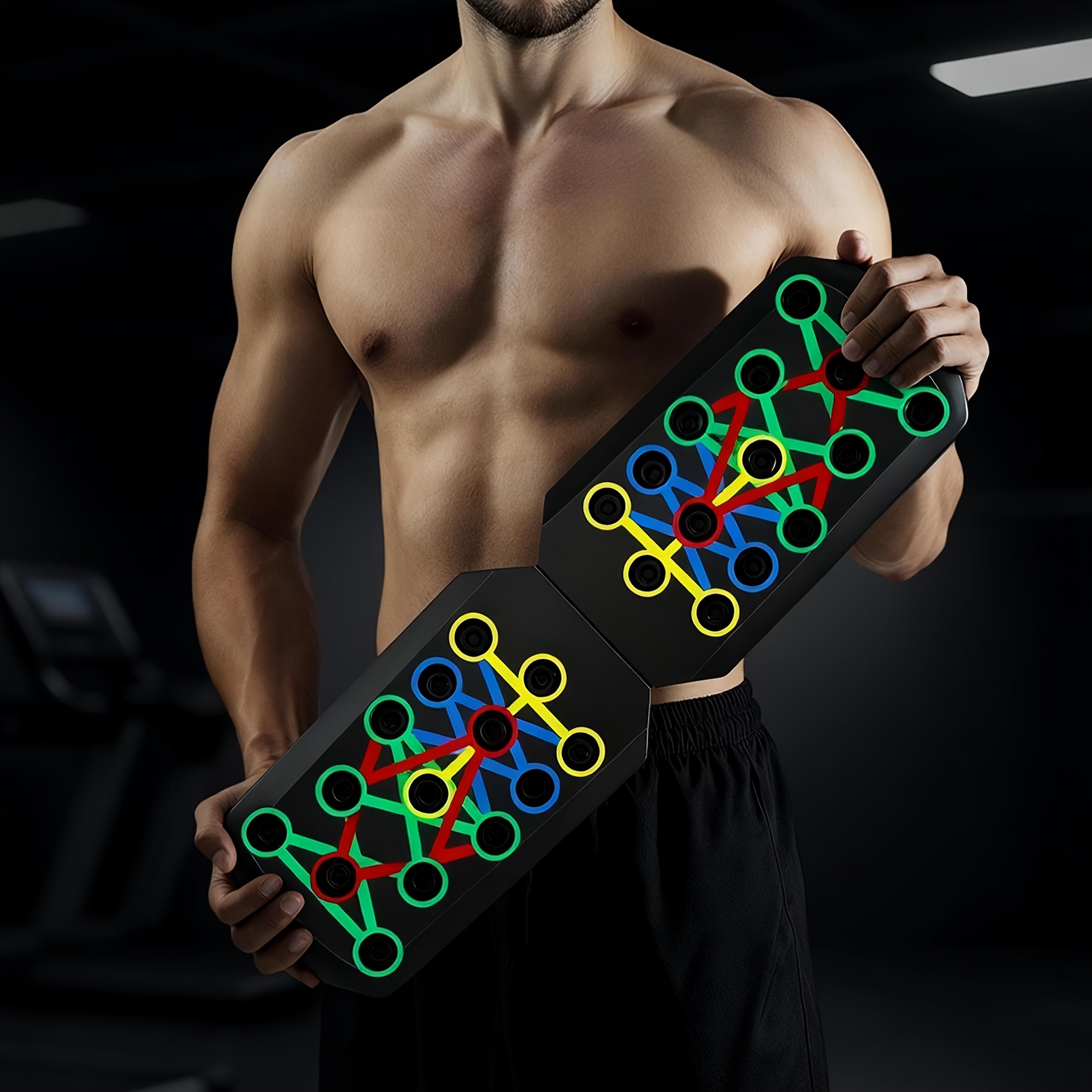 Color-Coded Push Up Board with Handles – Transform Your Home Gym Workouts