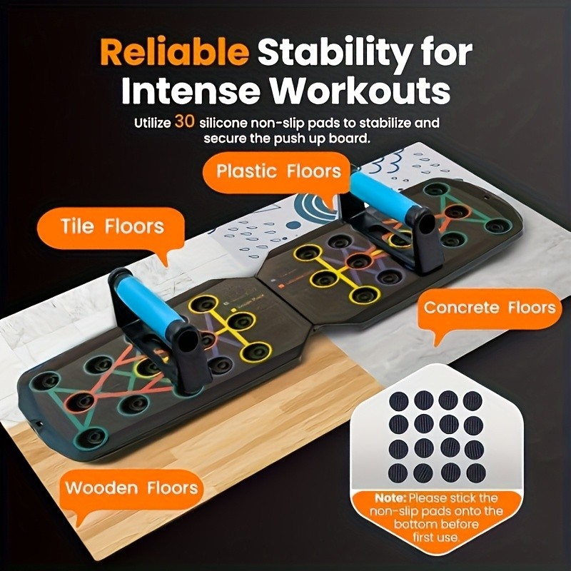 Color-Coded Push Up Board with Handles – Transform Your Home Gym Workouts