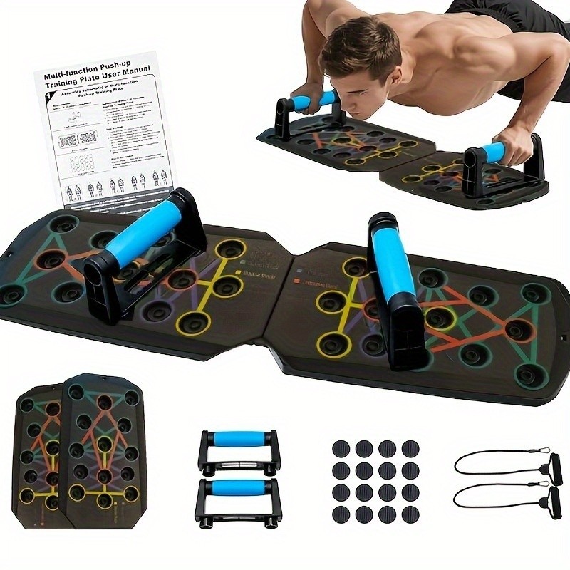 Color-Coded Push Up Board with Handles – Transform Your Home Gym Workouts