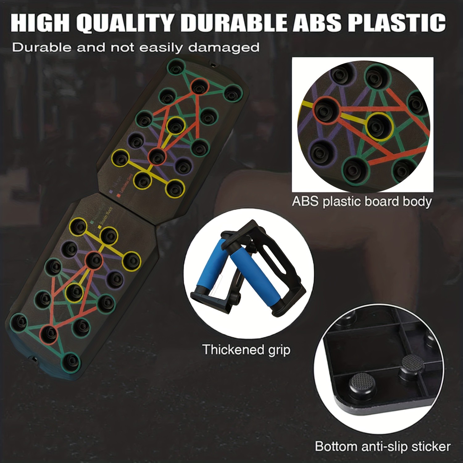 Color-Coded Push Up Board with Handles – Transform Your Home Gym Workouts