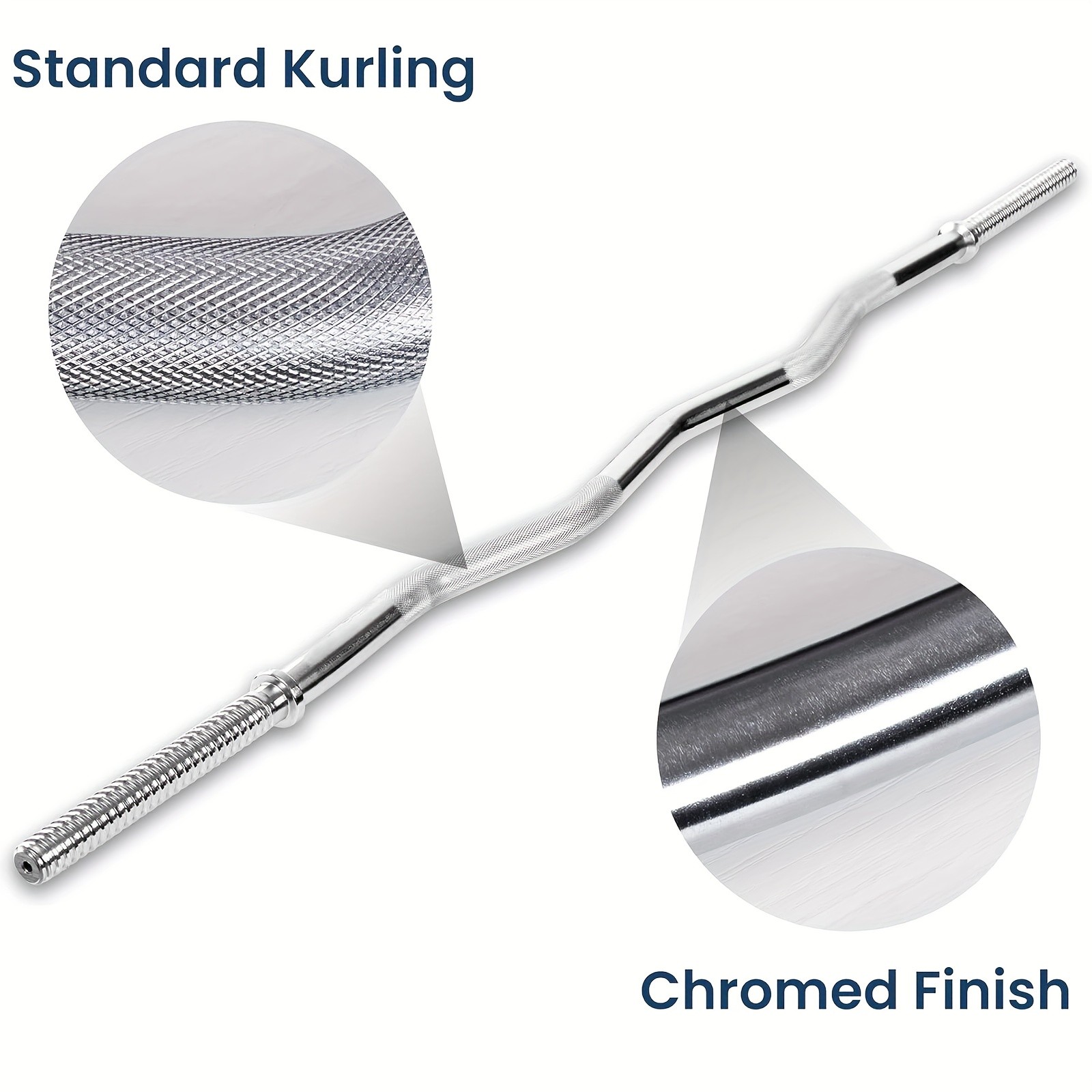 1.2m/47" Heavy Duty Curl Weight Lifting Bar – Build Stronger Arms with Precision