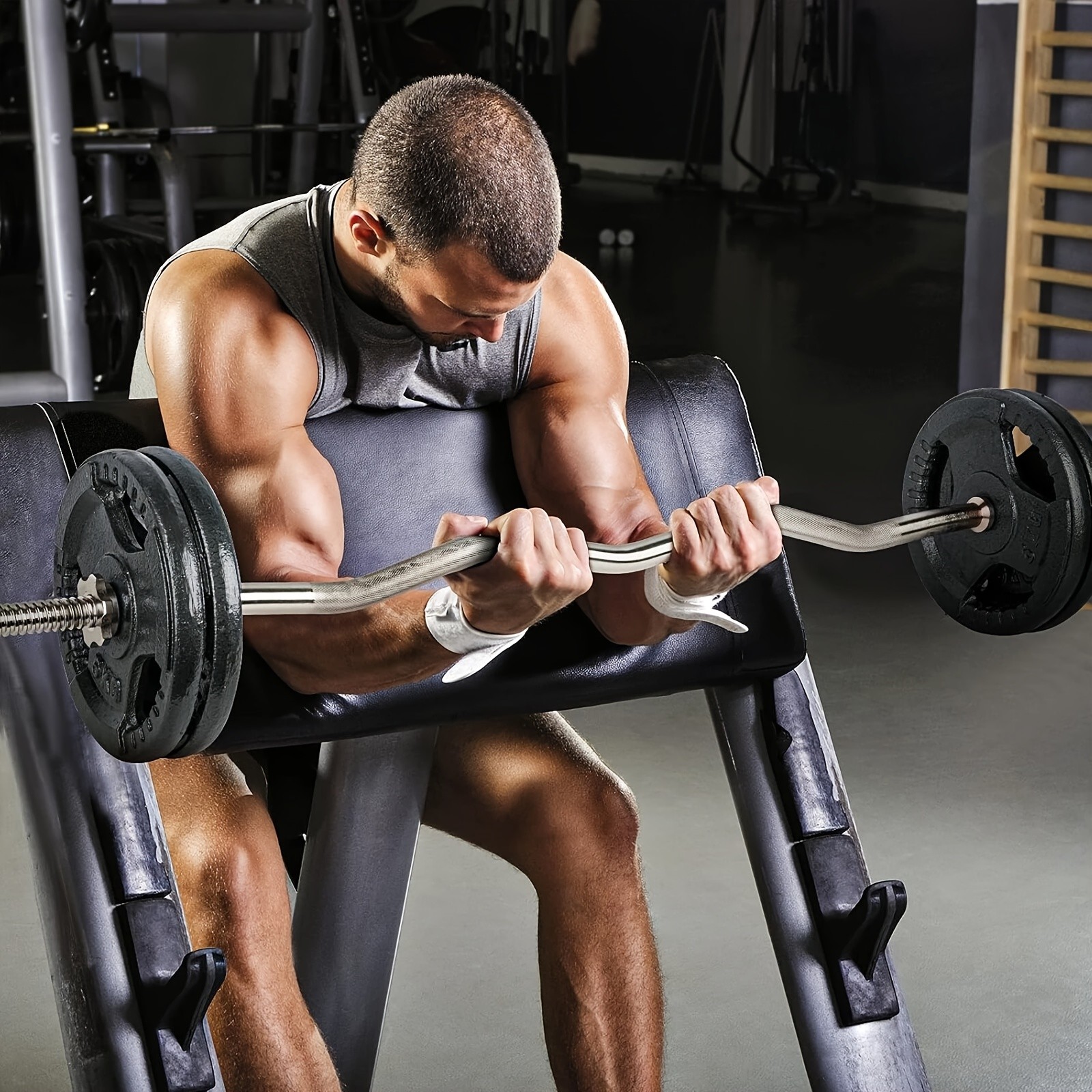 1.2m/47" Heavy Duty Curl Weight Lifting Bar – Build Stronger Arms with Precision