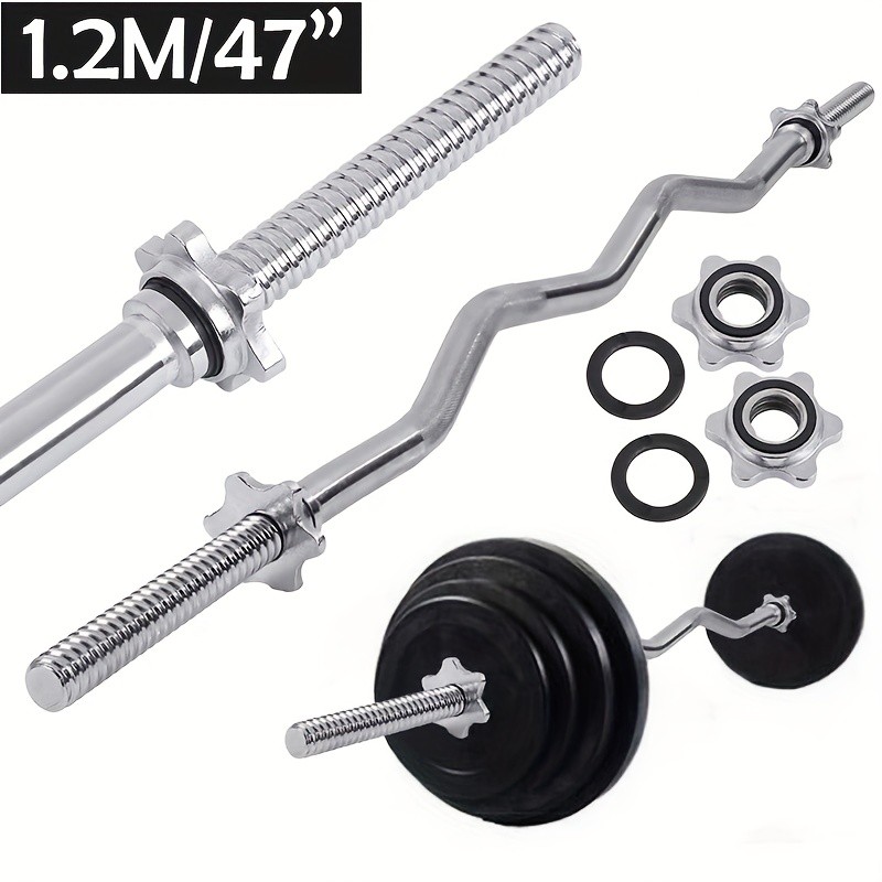 1.2m/47" Heavy Duty Curl Weight Lifting Bar – Build Stronger Arms with Precision