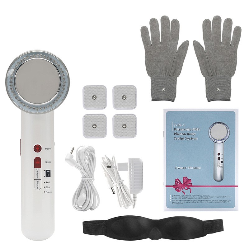 Seven In One LED Color Light Ultrasonic Beauty Instrument