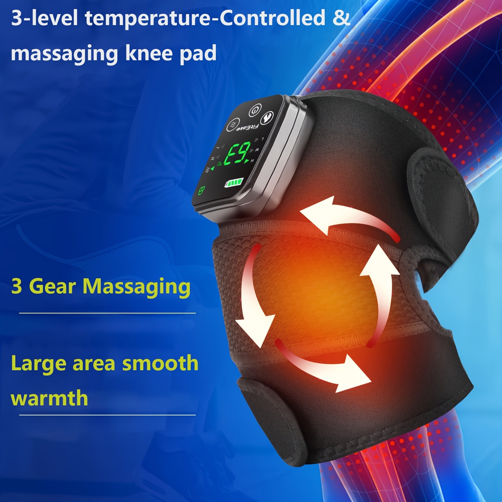 Heating Vibration Knee Pad Electric Massager: Multi-Function Shoulder and Knee Pain Relief
