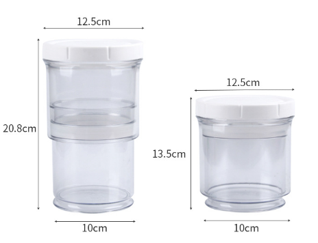 Small Round Clear Plastic Containers with Lids