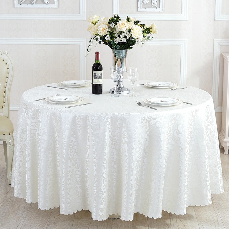 White Round Tablecloth