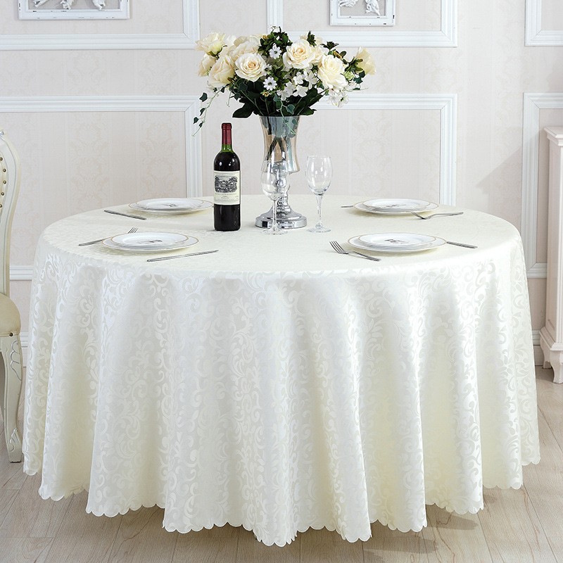White Round Tablecloth