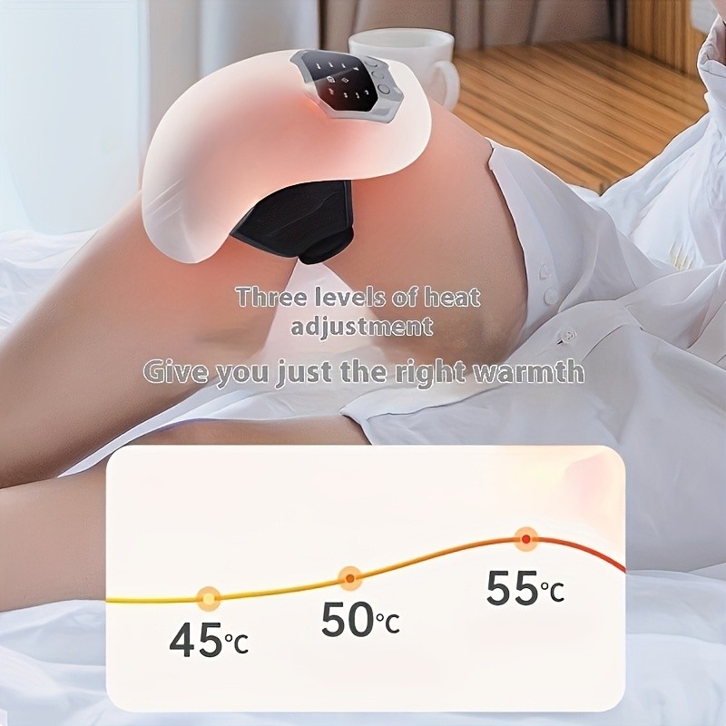 New Electric Heating Knee Joint Massager – Hot Compress, Warm and Vibrating Massager for Elderly Knee Pads