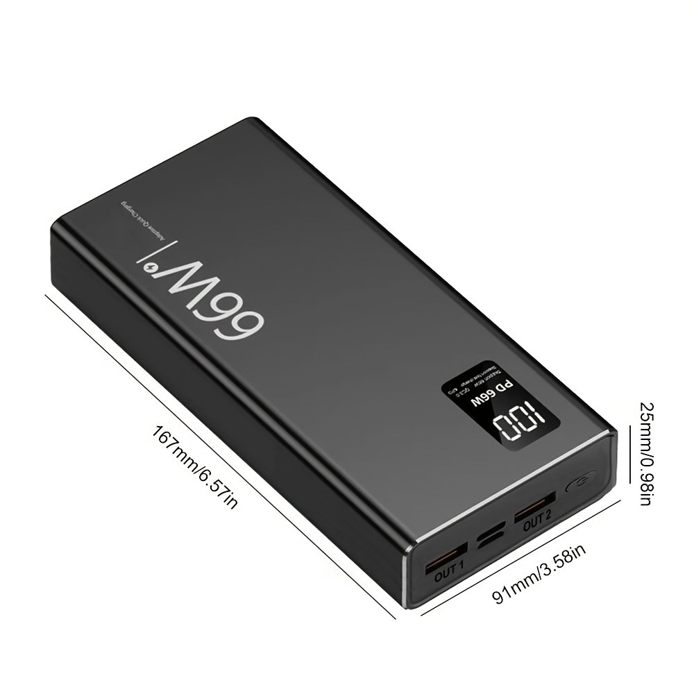 66W 20000mAh Power Bank – Fast Charging Portable Charger External Battery for Your Devices