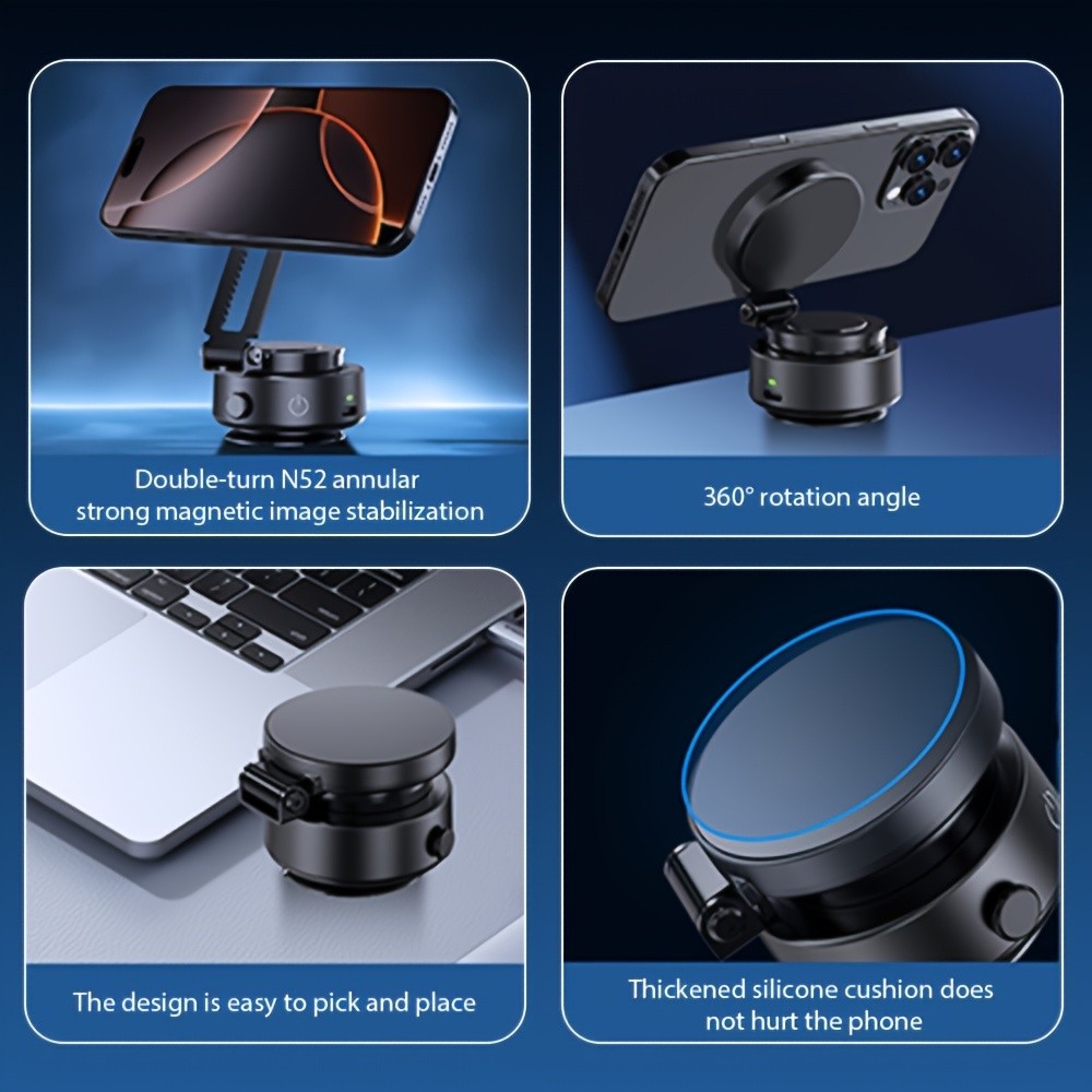 Upgraded Magnetic Suction Mobile Phone Holder for Car – 360° Rotation, Retractable, Strong Suction and High Stability