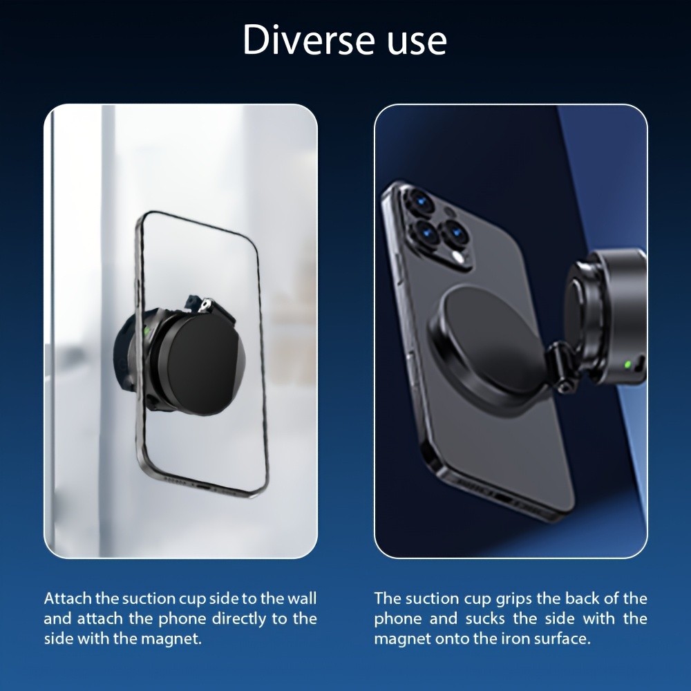 Upgraded Magnetic Suction Mobile Phone Holder for Car – 360° Rotation, Retractable, Strong Suction and High Stability