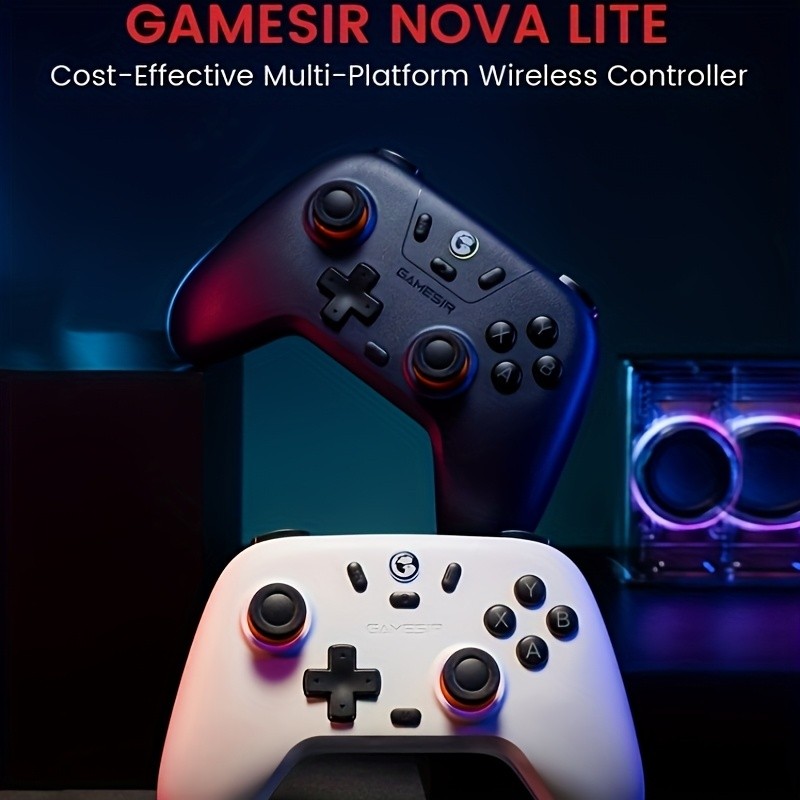 : GameSir Nova Lite Wireless Controller – Works with Windows PCs, iPhones, Android Devices, Switch Consoles, and Steam Decks | Hall Effect Triggers, Turbo Function, Rumble Vibration, Wireless and Wired Support