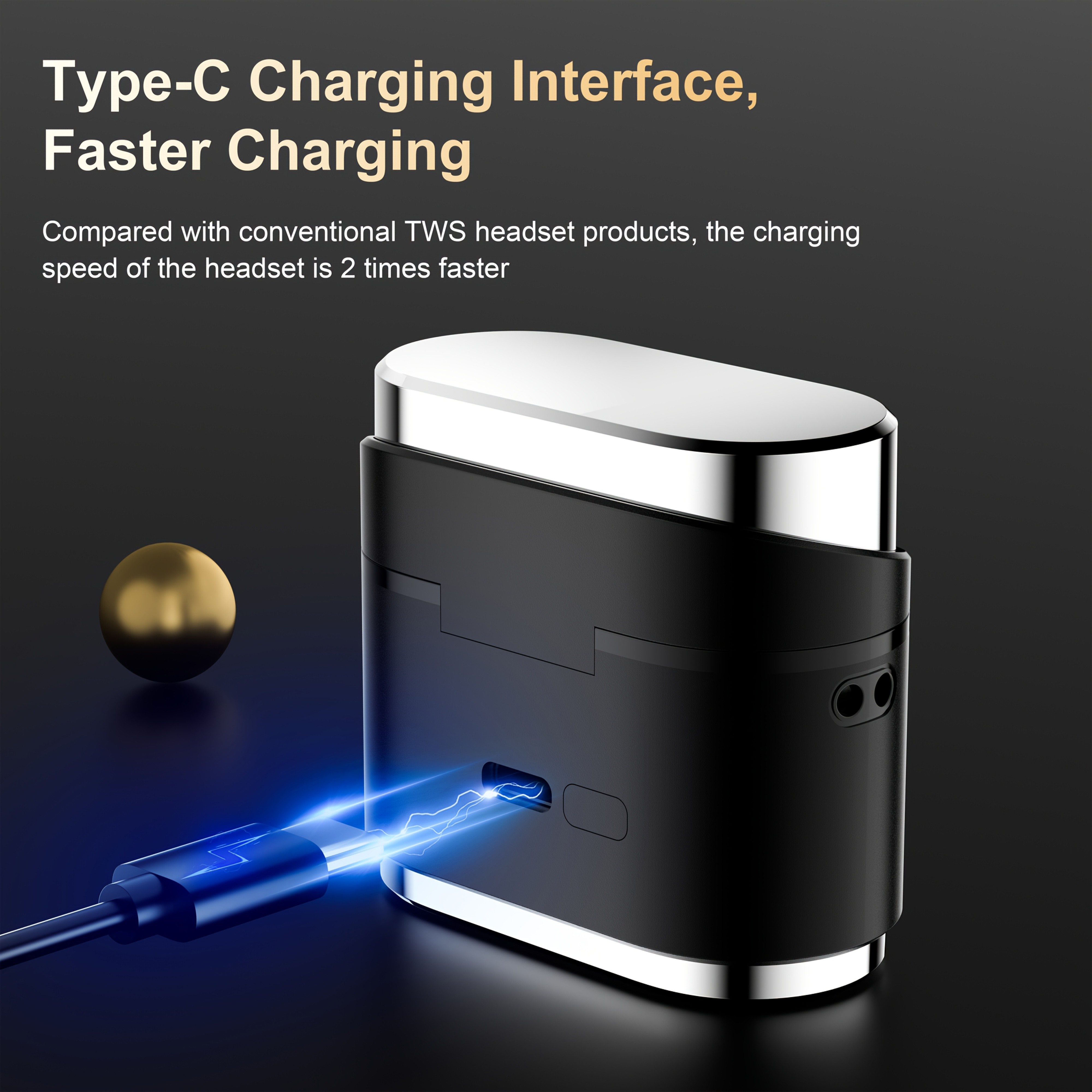 Active Noise-Canceling Headphones with Smart Digital Display Touchscreen, Wireless Earbuds Compatible with iPhone and Android, True Wireless TWS Earbuds, Featuring 6 Microphones for Perfect Calls, Voice Control, Up to 40 Hours of Gaming Time