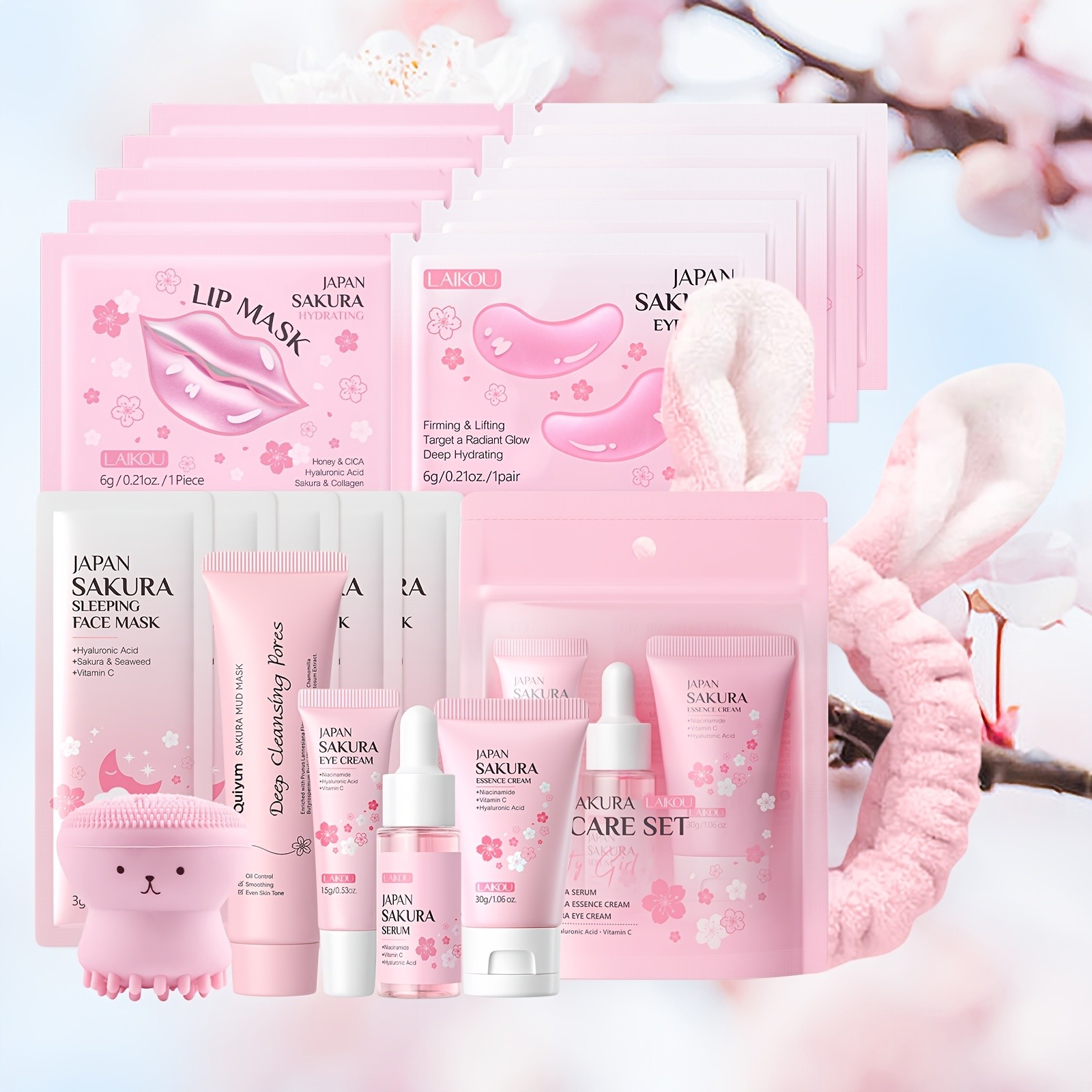 Japan Sakura Skincare Care Set – Complete Hydration and Rejuvenation