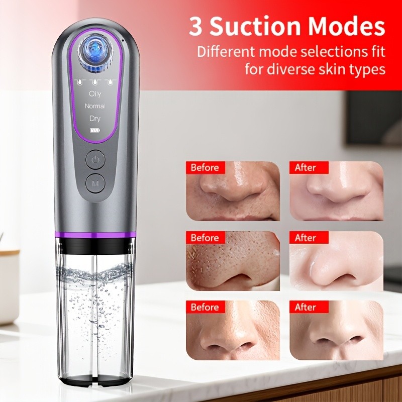 3-Suction Modes Blackhead Remover – Deep Pore Cleaning and Skin Refining