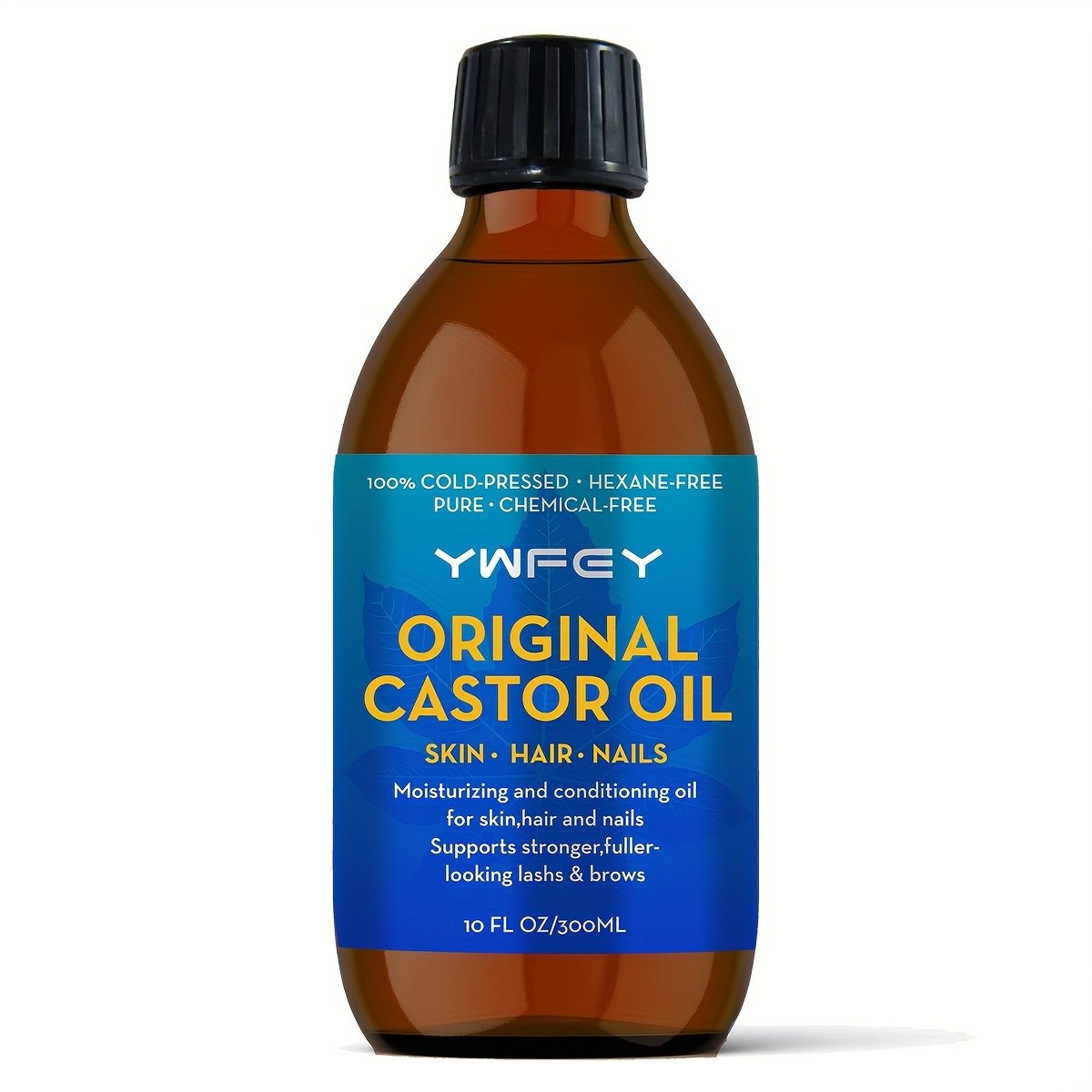 300 ml YWFEY Original Castor Oil – Pure, Cold-Pressed Moisturizing Oil for Skin, Hair, and Nails