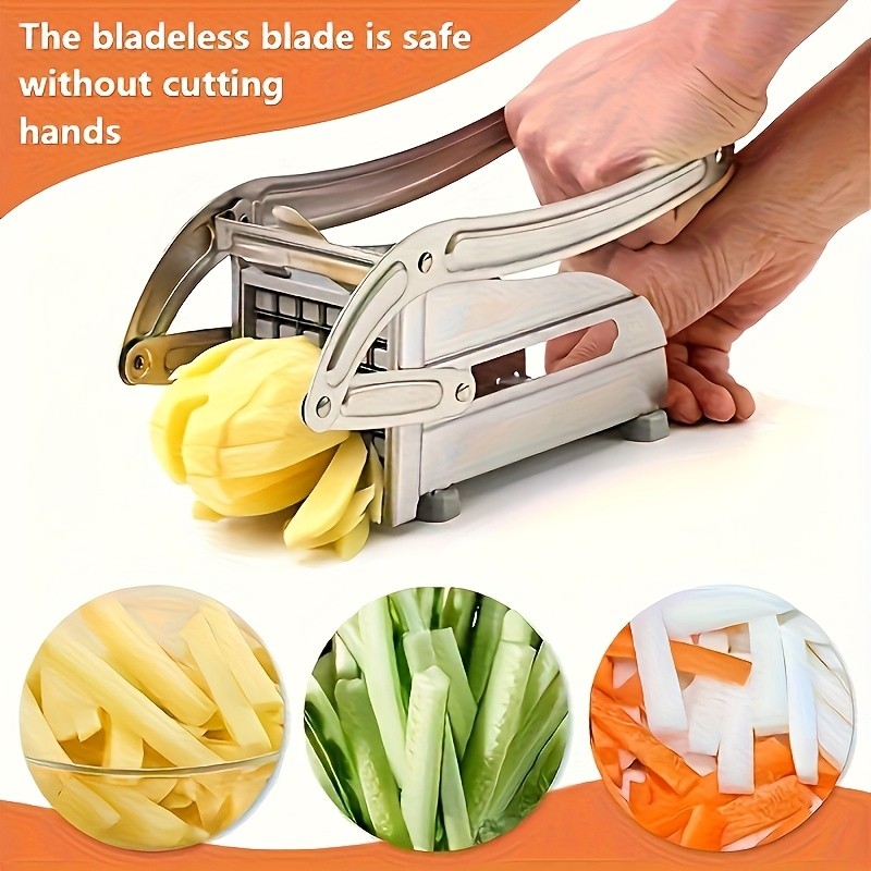 Bladeless Hand-Press Vegetable Cutter – Safe, Fast & Effortless Food Prep