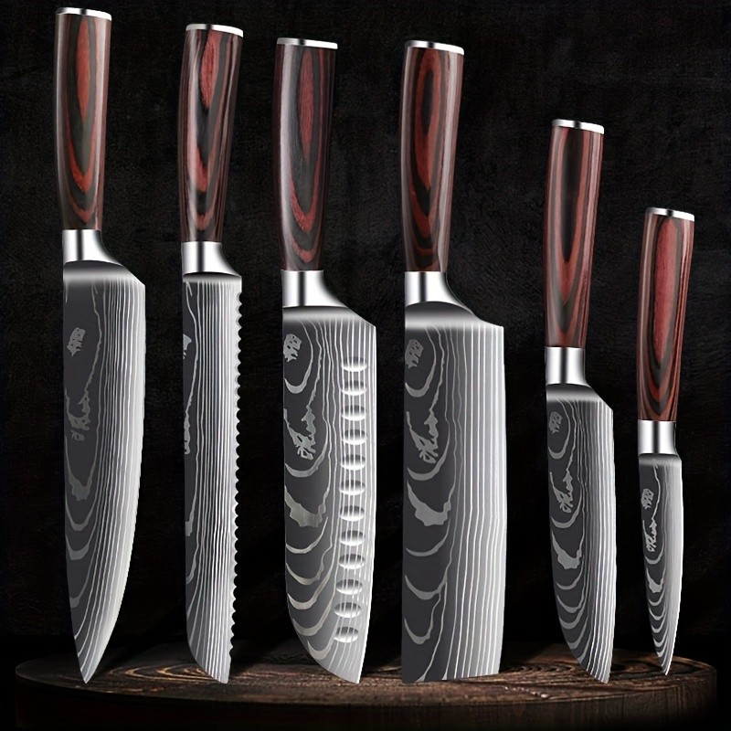 Premium Damascus Steel Kitchen Knife Set – Professional Sharpness & Timeless Craftsmanship